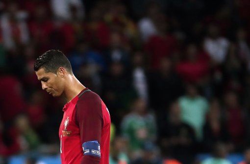 Im EM-Spiel gegen Island erreichte Portugal lediglich ein Unentschieden. Die Enttäuschung war Cristiano Ronaldo anzusehen. Foto: AFP