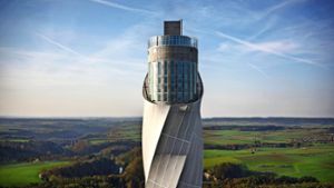 250 Meter  hoch ist der Aufzugturm, den  Thyssen in Rottweil gebaut hat. Foto: Thyssen
