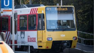 Eine Stadtbahn der Linie U1 musste am Samstag eine Vollbremsung machen um die Kollision mit einem Pkw zu verhindern (Symbolfoto). Foto: Lichtgut/Achim Zweygarth