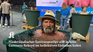 Niederländischer Extremsportler will in KölnGuinness-Rekord im kollektiven Eisbaden holen