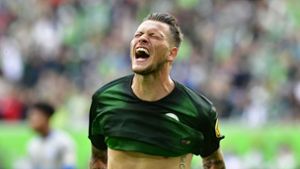 Bereits angekommen beim VfL Wolfsburg: Daniel Ginczek. Foto: AFP