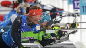 Konnte den großen Rückstand auf die Biathlon-Konkurrenz nicht mehr aufholen: Laura Dahlmeier Foto: AP