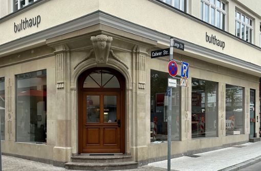 Klassische Sandsteinfassade: Der neue Showroom von bulthaup in der Calwer Straße/Ecke Lange Straße.