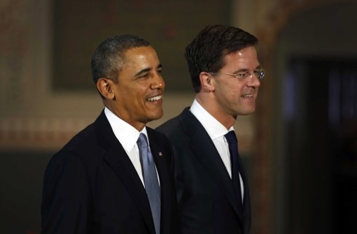 US-Präsident Barack Obama (links)und der niederländische Premierminister Mark Rutte  Foto: dpa