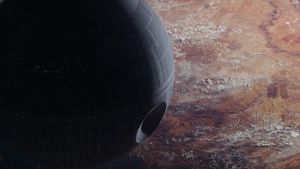 Der erste Todesstern des Imperiums steht im Zentrum des Star-Wars-Spinoffs „Rogue One“. Foto: Lucasfilm