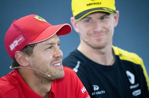 Nico Hülkenberg (rechts) wird Sebastian Vettel vertreten. Foto: dpa/Sebastian Gollnow