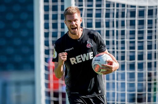 Ex-VfB Spieler Simon Terodde hat dem 1. FC Köln offenbar Glück gebracht – er schoss gleich vier Tore. Foto: Getty Images Europe