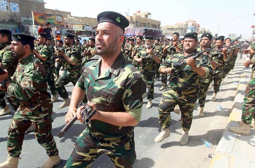 Freiwillige Kämpfer gegen die Isis-Miliz. Foto: dpa