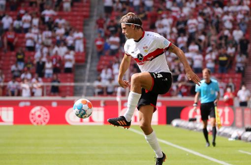 Borna Sosa bereitete drei Tore des VfB Stuttgart vor. Foto: Pressefoto Baumann/Julia Rahn