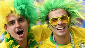 Die brasilianischen Fans sorgen in Russland ordentlich für Stimmung. Foto: dpa