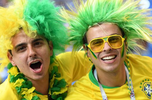 Die brasilianischen Fans sorgen in Russland ordentlich für Stimmung. Foto: dpa