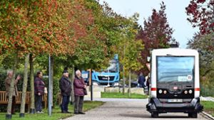 Der erste autonom fahrende Bus Deutschlands ist in Bad Birnbach unterwegs. Foto: dpa