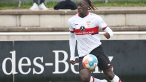 Tanguy Coulibaly erzielte das 1:1 für den VfB Stuttgart. Foto: Pressefoto Baumann/Alexander Keppler