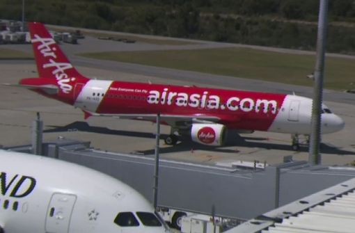 Die Air-Asia-Maschine flog schließlich nach Perth zurück. Foto: AP/Channel 9