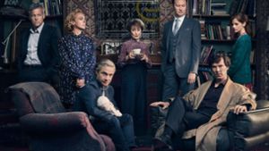 Gruppenbild mit Genie: die wichtigsten Figuren der TV-Serie Sherlock Holmes vereint. Foto: BBC