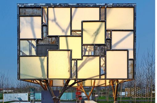 Der Mehrwertpavillon auf der Bundesgartenschau in Heilbronn besteht komplett aus Recycling-Material. Foto: Zooey Braun, 2hs Architekten und Ingenieur PartGmbH Hebel Heisel Schlesier