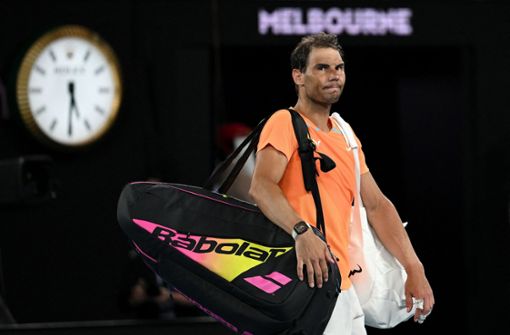 Rafael Nadal hat sich in Melbourne verletzt. Foto: AFP/MANAN VATSYAYANA