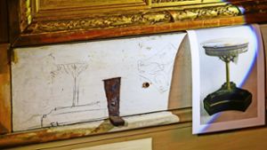 Bleistiftstriche, die es in sich haben:  Restauratoren  glauben, im Ludwigsburger Schloss eine Originalskizze von Nikolaus Thouret entdeckt zu haben. Foto: factum/Granville