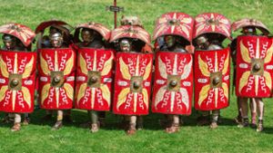 Die Schildkrötenformation war  eine militärisch-taktische Formation des römischen Heeres. Sie diente zum Schutz vor starkem Beschuss und zum geschützten Vorrücken auf befestigte, vor allem überhöhte Stellungen. Foto: Imago/Panthermedia