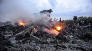 Trümmer nach dem Flugzeugabschuss 2014 Foto: dpa/Alyona Zykina