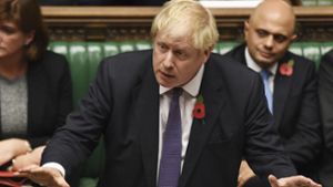 Boris Johnson will eine Gesetzesvorlage einbringen, die einen Urnengang im Dezember erlauben würde. Foto: AP/Jessica Taylor