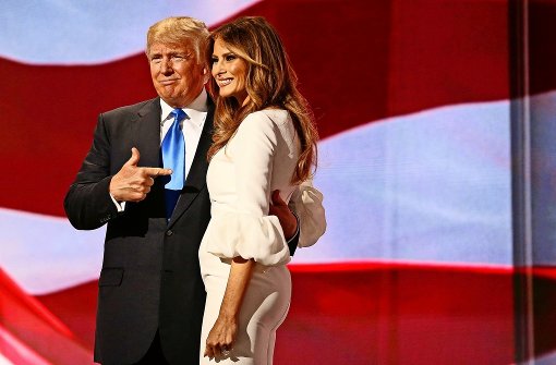 Der republikanische Polit-Selbstdarsteller Donald Trump mit Gattin Melania Foto: DPA