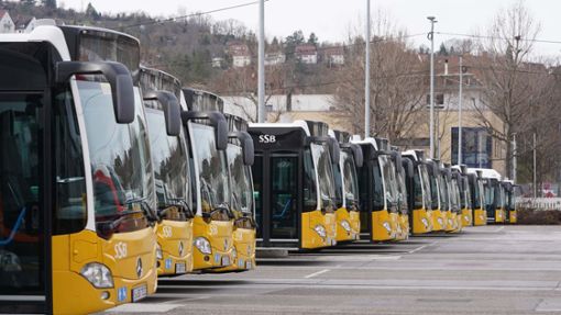 Die Busse der SSB bleiben am Donnerstag und am Freitag im Depot. Foto: Andreas/ Rosar/Fotoagentur-Stuttgart