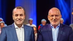 Die Chancen der beiden Spitzenkandidaten  Manfred Weber (links) und Frans Timmermans auf den EU-Kommissionsvorsitz schwinden. Foto: dpa