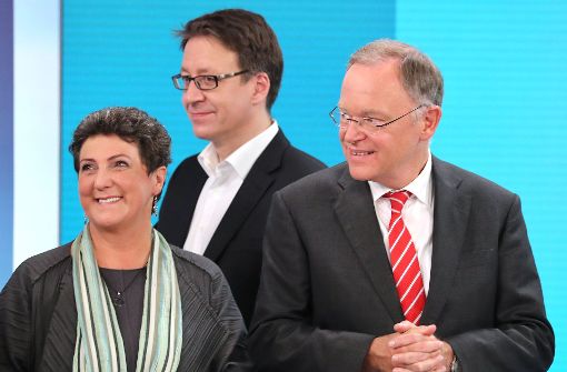 Anja Piel (Grüne), Stefan Birkner (FDP) und Stephan Weil (SPD) kommen nicht zusammen. Foto: dpa