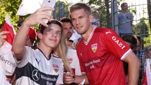 Simon Terodde kann beim Testspiel des VfB Stuttgart gegen die Stuttgarter Kickers nicht mitwirken. Foto: Pressefoto Baumann