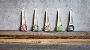 Biologisch  abbaubar: Greenspoon, ein aus Fasern gefertigter Löffel   mit integriertem Teebeutel Foto: Hochschule Aalen/Andreas Wegelin