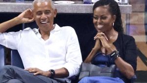 Die Obamas im Tennis-Fieber