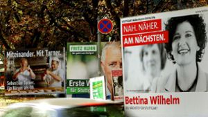 Ein OB-Wahlkampf  in Stuttgart – hier vor acht Jahren – kostet viel Geld. Die Kandidaten wollen bei den Spenden maximale Transparenzmaßstäbe anlegen. Foto: Achim Zweygarth