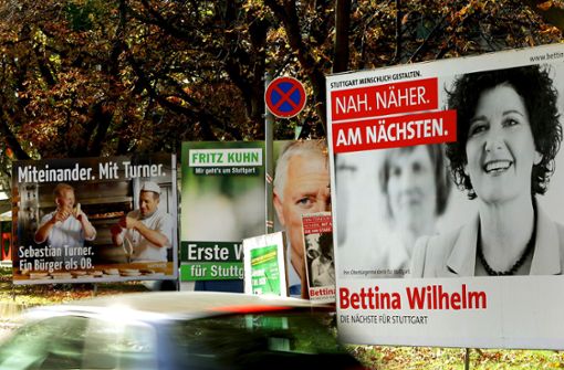 Ein OB-Wahlkampf  in Stuttgart – hier vor acht Jahren – kostet viel Geld. Die Kandidaten wollen bei den Spenden maximale Transparenzmaßstäbe anlegen. Foto: Achim Zweygarth