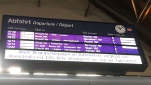 Zugausfälle und Verspätungen von 190 bis 230 Minuten in Mönchengladbach Foto: Pfisterer