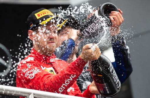 Sebastian Vettel ist nach dem Rennen „happy“. Foto: Getty Images