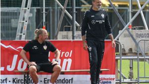 Eingespieltes Duo: VfB-Trainer Pellegrino Matarazzo (rechts) und Sportdirektor Sven Mislintat Foto: Baumann/Alexander Keppler