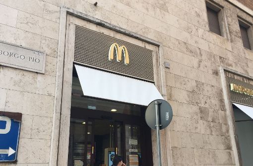 Die neue Filiale von McDonald’s befindet sich direkt neben dem Vatikan. Foto: dpa