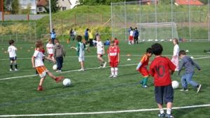 Das erste Fußballtraining auf dem neuen Kunstrasenplatz fand 2010 statt. Inzwischen trainieren dort zwölf Junioren-Teams. Foto: Müller