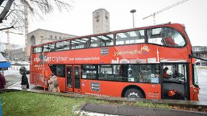 Auch die roten Doppeldeckerbusse waren am Stadtführungstag unterwegs. Foto: Lichtgut/Ferdinando Iannone