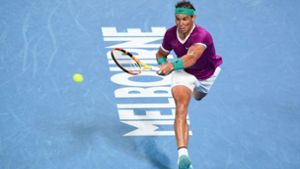 Rafael Nadal ist mit seinen 35 Jahren noch sehr flott unterwegs. Foto: AFP/WILLIAM WEST