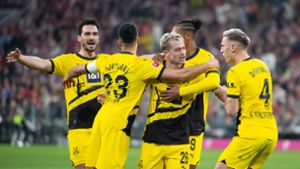Borussia Dortmund siegt gegen den FC Bayern München. Foto: Sven Hoppe/dpa