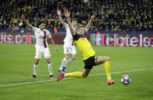 Es waren seine ersten Treffer in der Königsklasse für die Borussia. Foto: AP/Michael Probst