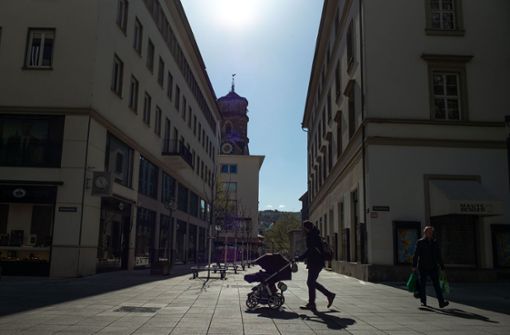 Tristesse in der Stuttgarter Innenstadt – fast kein Kunde in Sicht. Foto: Lichtgut/Leif-Hendrik Piechowski