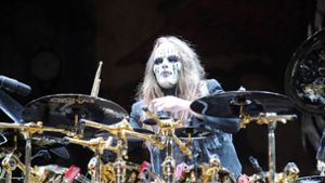 Joey Jordison im Jahr 2009 in Bühnenmaskerade bei einem Slipknot-Konzert in Columbus, Ohio. Foto: imago images/ZUMA Wire