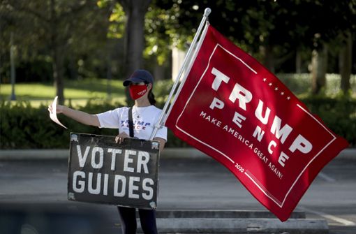In Florida sieht es einem Zwischenstand zufolge gut für Donald Trump aus. Foto: AP/Susan Stocker