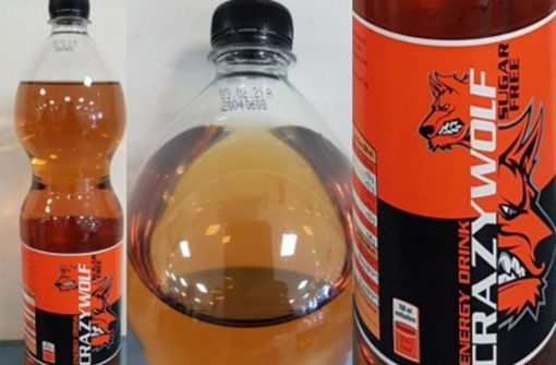 Betroffen sind die 1,5-Liter-Flaschen von „Crazy Wolf Sugarfree“ Foto: Produktbild/lebensmittelwarnung.de