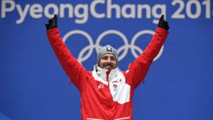 Marcel Hirscher hat bei Olympia 2018 bisher allen Grund zum Jubeln. Foto: AFP