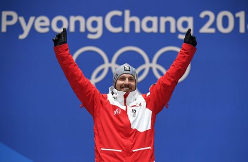 Marcel Hirscher hat bei Olympia 2018 bisher allen Grund zum Jubeln. Foto: AFP
