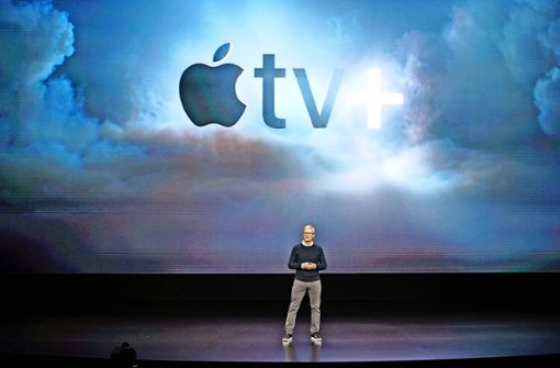 Tim Cook stellt Apple TV+ vor: Aber noch können die Kunden sich nicht einloggen. Foto: dpa